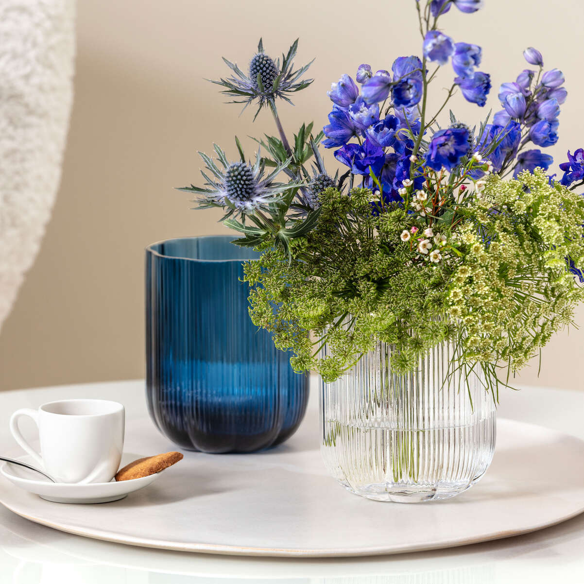 VILLEROY & BOCH Fleur Bleu Vaso in Vetro 15cm Blu
