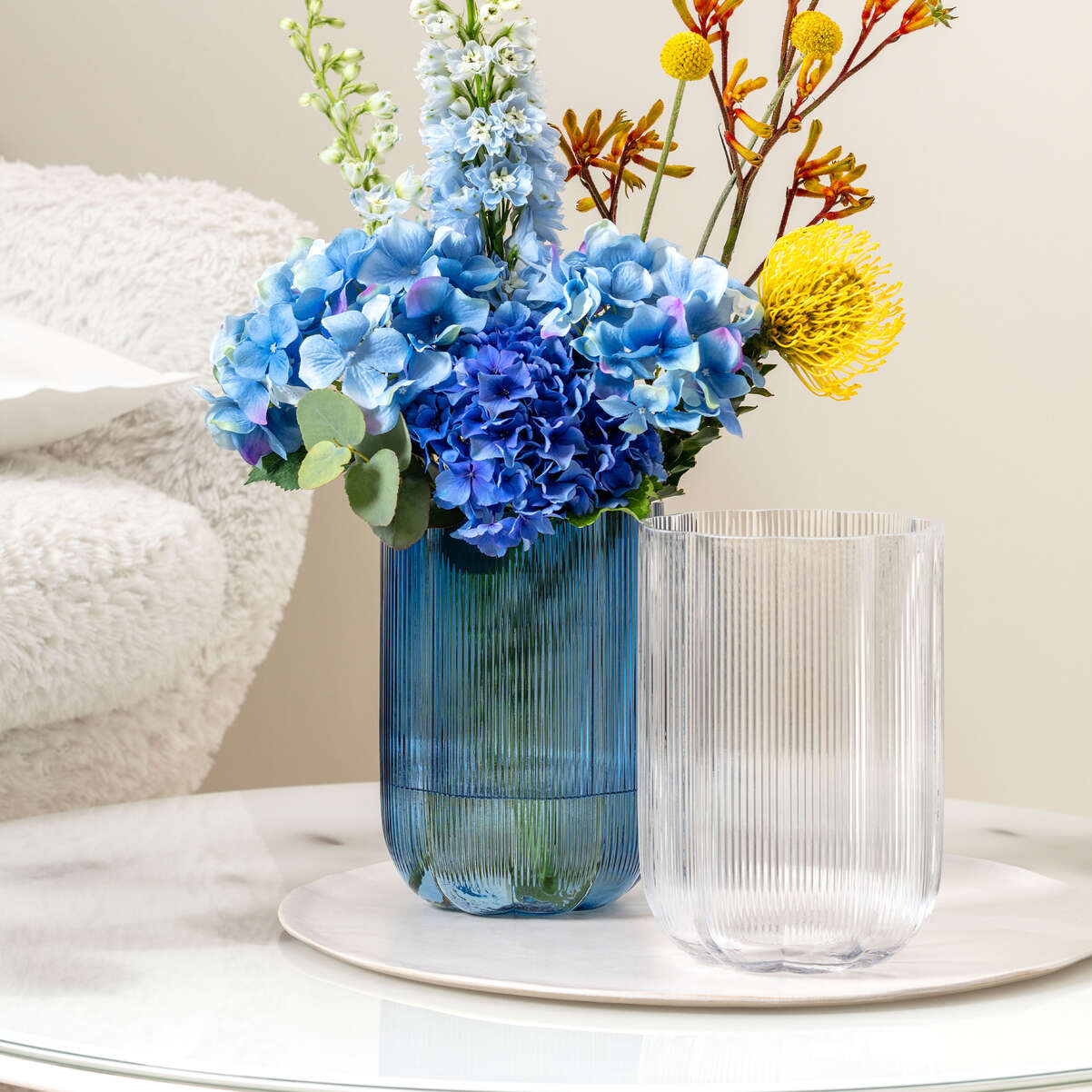 VILLEROY & BOCH Fleur Bleu Vaso in Vetro 22,5cm Blu