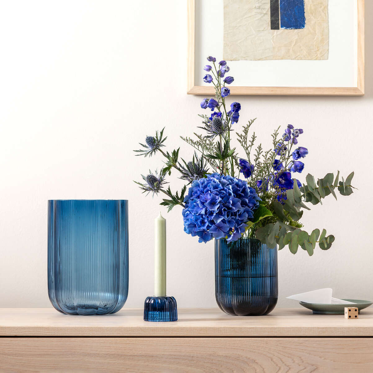 VILLEROY & BOCH Fleur Bleu Vaso in Vetro 22,5cm Blu
