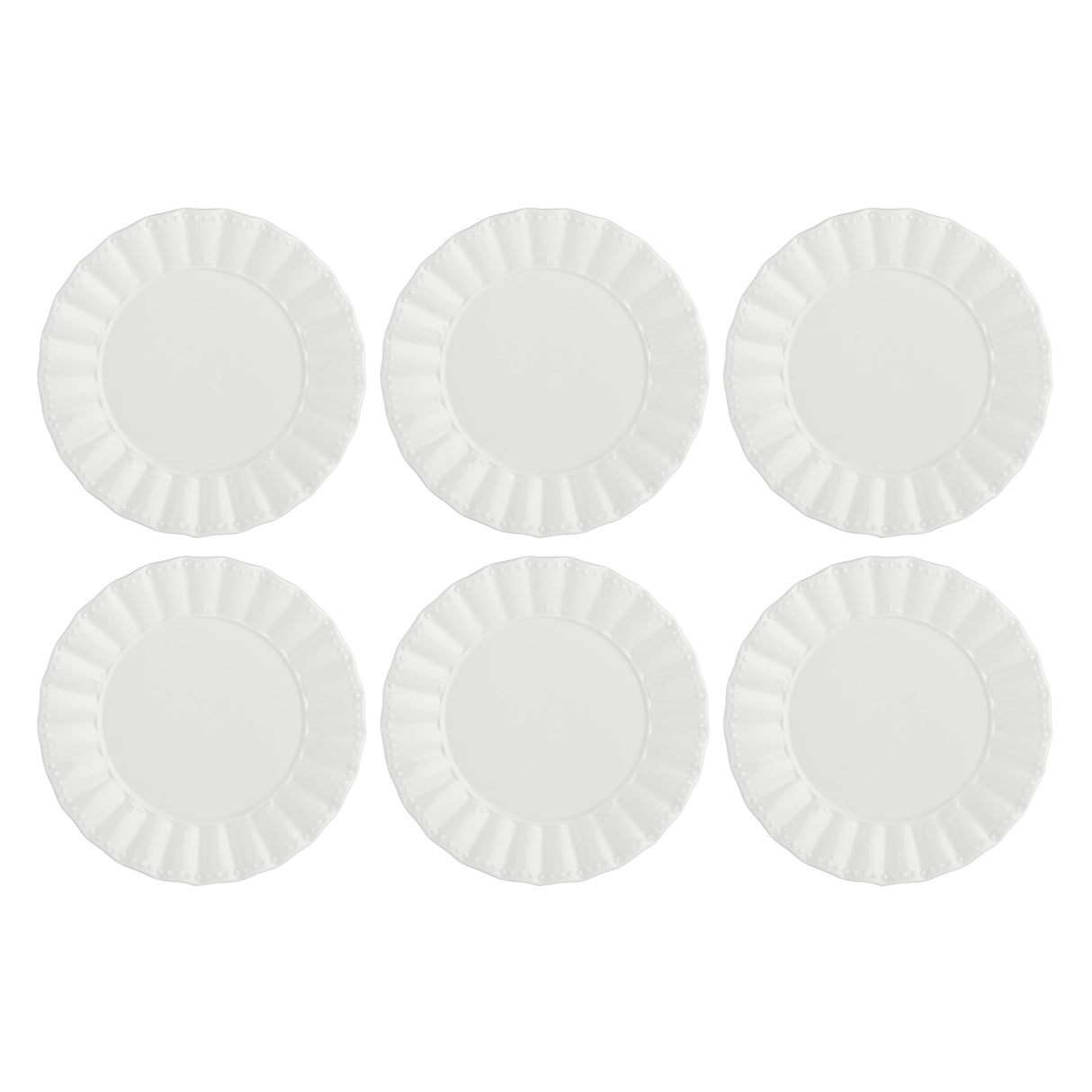 LA PORCELLANA BIANCA Ducale Piatto Frutta Set 6 Pezzi 20cm Bianco