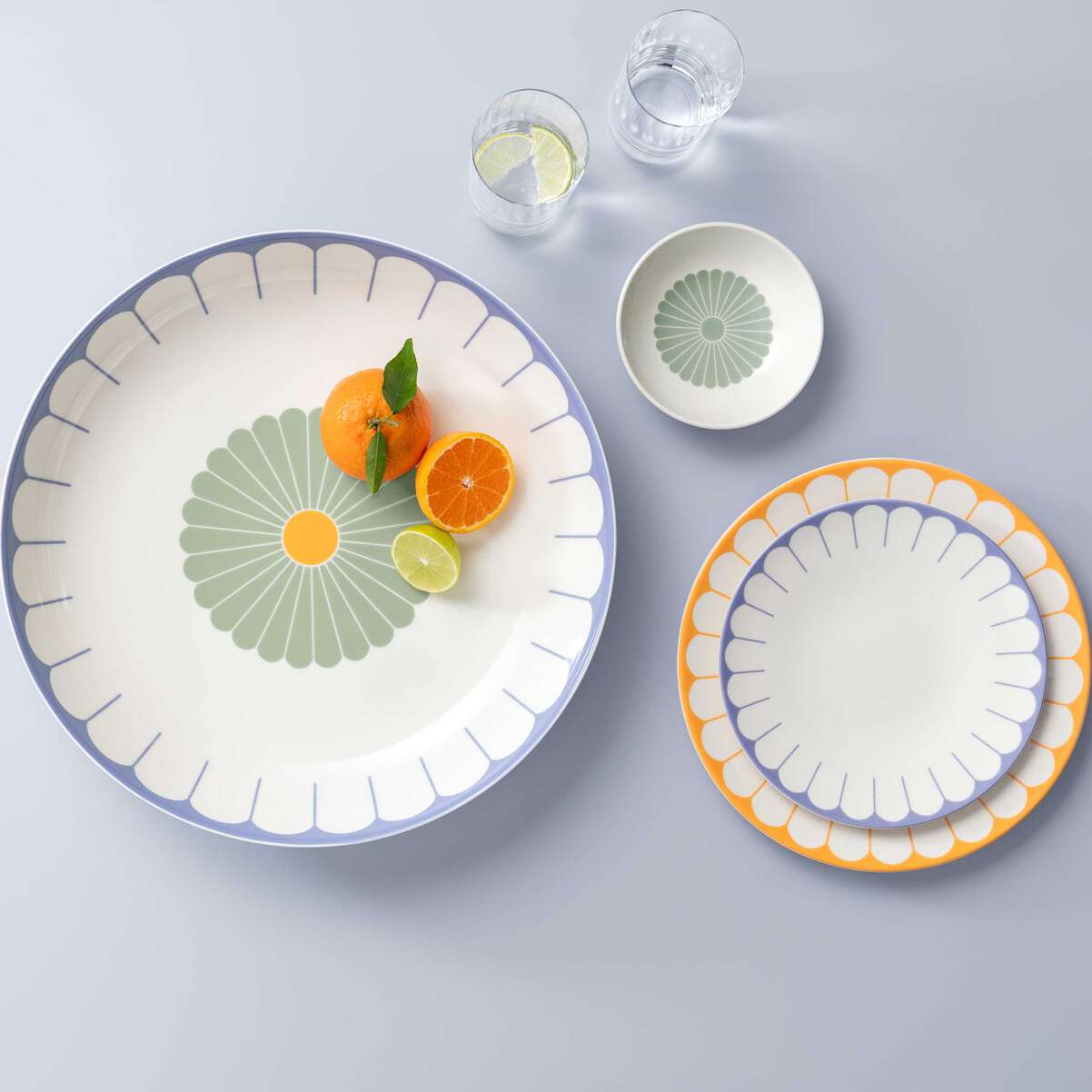 VILLEROY & BOCH Fleur Soleil Piatto Piano Set 6 Pezzi 27cm Giallo Porcellana