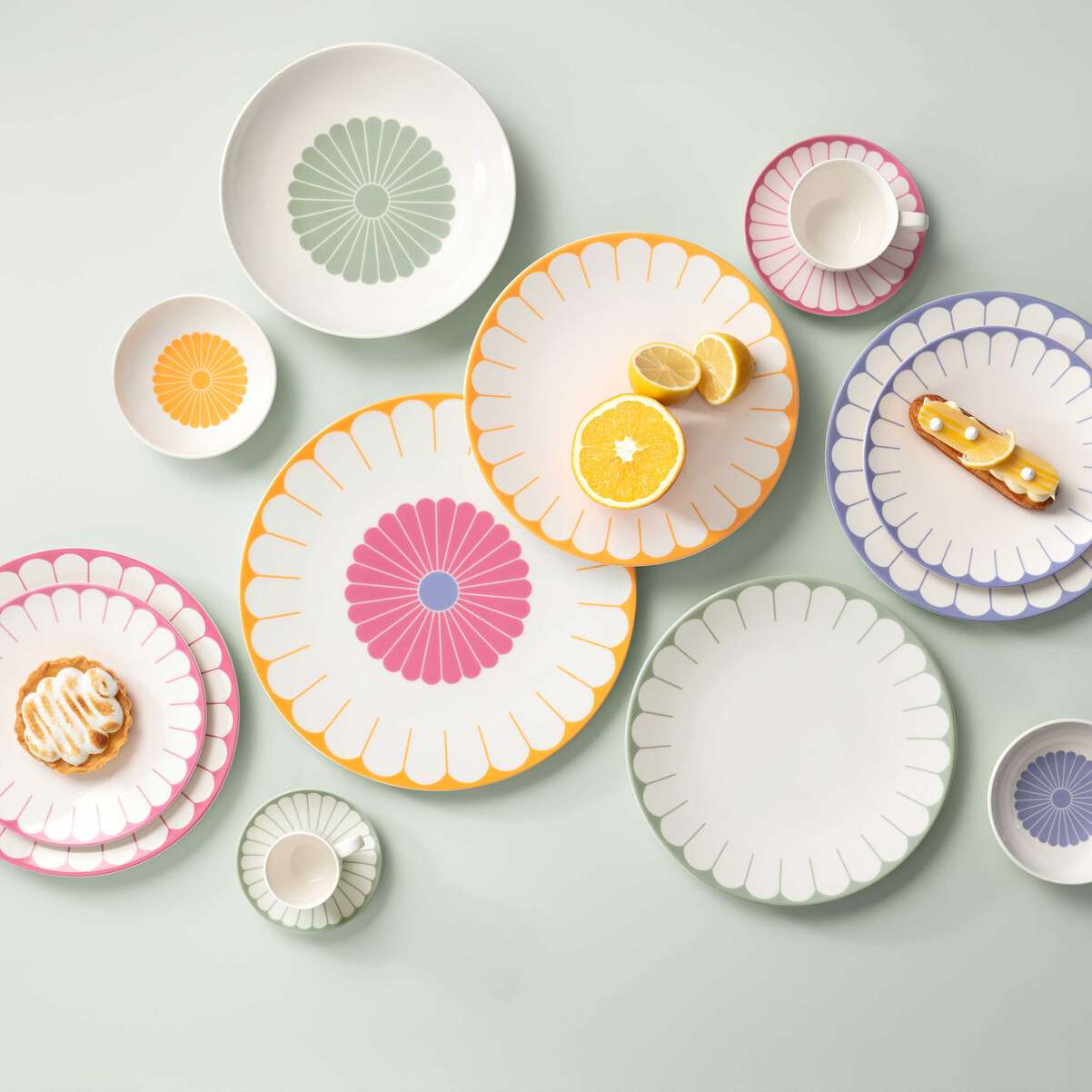 VILLEROY & BOCH Fleur Soleil Piatto Piano Set 6 Pezzi 27cm Giallo Porcellana