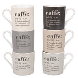 VILLA D'ESTE HOME TIVOLI Victionary Tazzine Caffè Set 6 Pezzi 90ml Porcellana