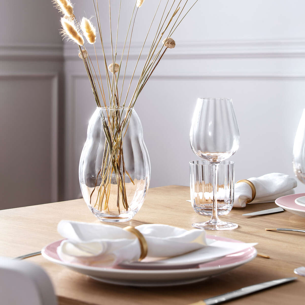 VILLEROY & BOCH Rose Garden Bicchiere Calice Vino Bianco Set 4 Pezzi 120ml Cristallo Ottico