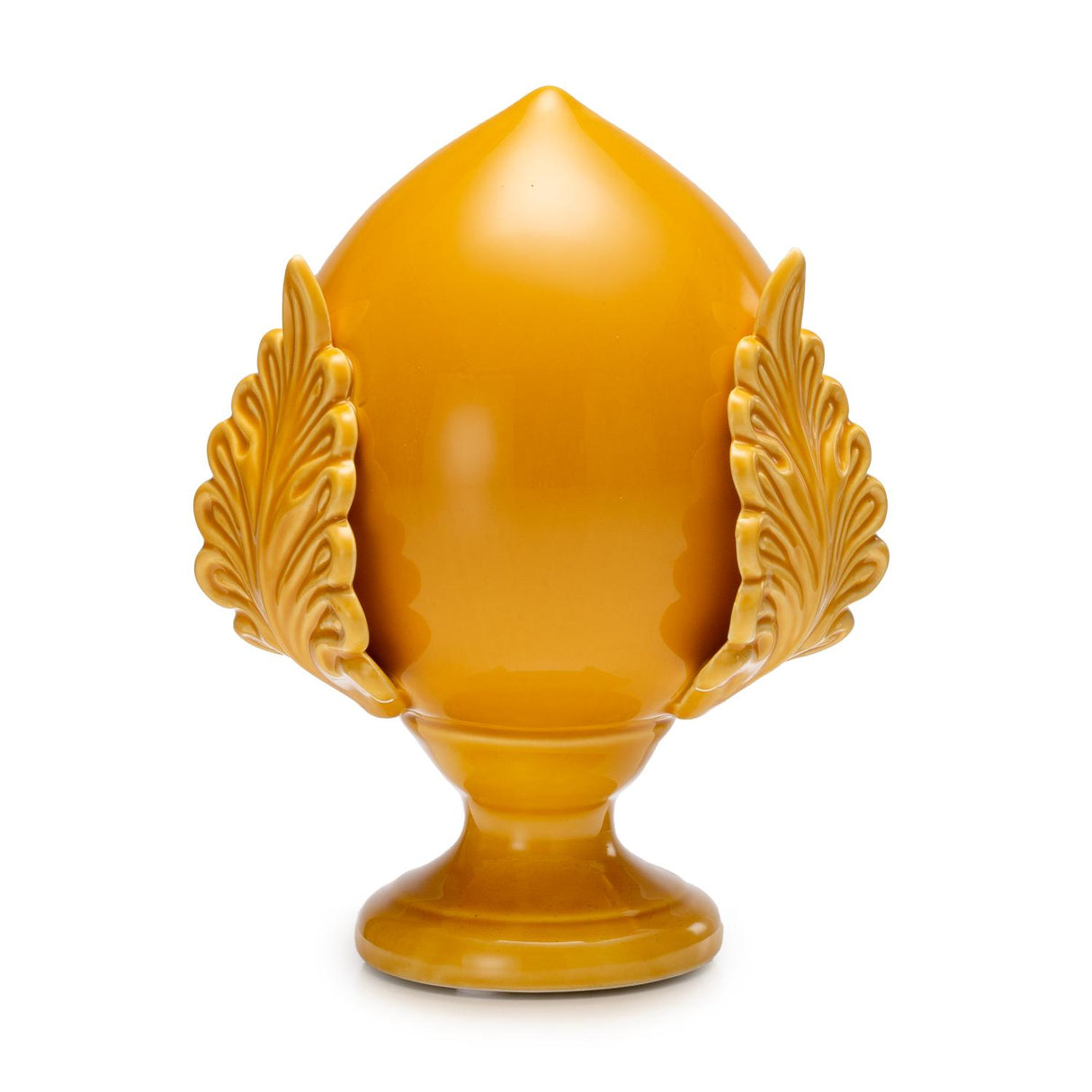 PALAIS ROYAL Pumo Pugliese Pomo Decoration 30cm Amber Ceramic