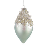 BIZZOTTO Fuso Addobbo di Natale Gleeful Verde Acqua 13cm Vetro
