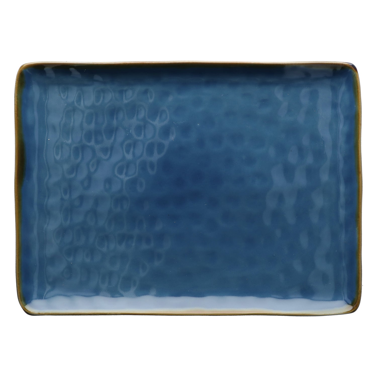 ROSE &amp; TULIPANI Concerto Vassoio Rettangolare 36x26,5cm Blu Avio Stoneware