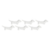 LA PORCELLANA BIANCA Fattoria Poggia Posate Cane Set 6 Pezzi 7,5cm Bianco