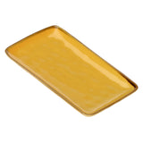 ROSE &amp; TULIPS Concerto Rectangular Tray 27x19cm Ocher Stoneware