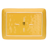 ROSE &amp; TULIPS Concerto Rectangular Tray 27x19cm Ocher Stoneware