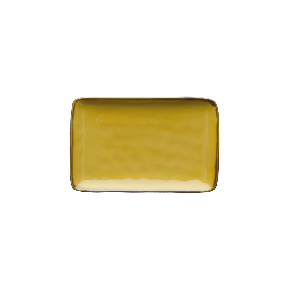 ROSE &amp; TULIPS Concerto Rectangular Tray 20x13cm Ocher Stoneware