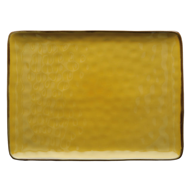 ROSE & TULIPANI Concerto Vassoio Rettangolare 36x26,5cm Ocra Stoneware