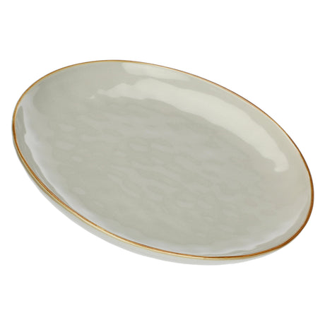 ROSE & TULIPANI Concerto Vassoio Piatto Grigio Perla 32cm Stoneware