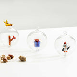 ICHENDORF Christmas Tales Pallina di Natale Pinguino con Cappello Natale 8cm Vetro Borosilicato