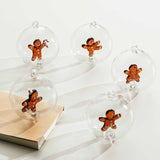 ICHENDORF Schiaccianoci Pallina di Natale Pan di Zenzero con Cappello 8cm Vetro Borosilicato