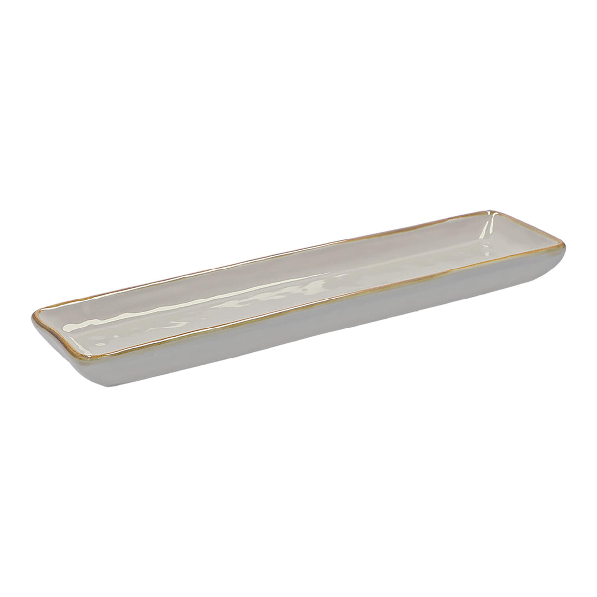 ROSE & TULIPANI Concerto Vassoio Rettangolare 32x8cm Grigio Perla