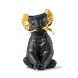 LLADRO' Scultura Koala Nero Oro Serie Limitata 34x21cm Porcellana