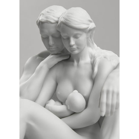 Lladró Figurina Famiglia L'Essenza Della Vita 23x25cm Porcellana