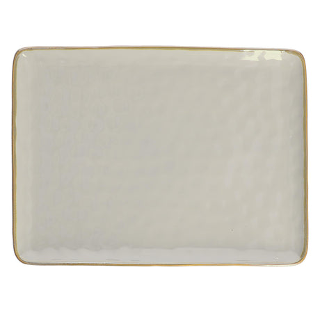 ROSE & TULIPANI Concerto Vassoio Rettangolare 36x26,5cm Grigio Perla