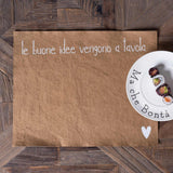 SIMPLE DAY Tovaglietta Le Buone Idee Vengono a Tavola 36x45cm Fibra di Cellulosa