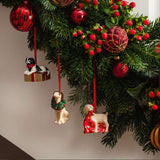 VILLEROY & BOCH Nostalgic Ornaments Addobbi Natalizi Cani 6,5cm Porcellana