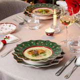 VILLEROY & BOCH Toy's Delight Piatto Fondo Verde 26cm Tavola Natale