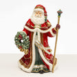 Statuina Babbo Natale con ghirlanda Fitz and Floyd in porcellana 33 cm