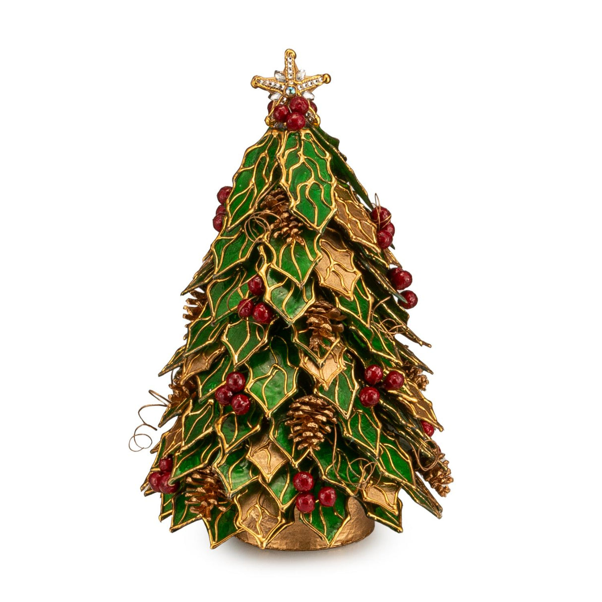 PALAIS ROYAL Albero di Natale Foglie Decorazione Natalizia 41x26cm Verde Resina