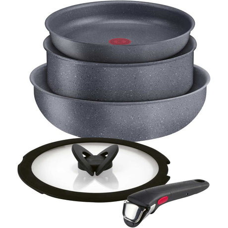 Set pentole Ingenio Mineralis Lagostina alluminio effetto marmorizzato 5 pezzi