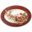 Vassoio ovale Christmas Brandani in melamina decorata 50x35,5 cm