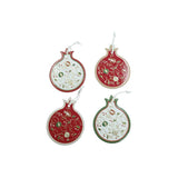 BRANDANI Tempo di Festa Decorazione Natalizia Sottomoka Set 4 Pezzi 9x12cm Ceramica e Sughero