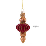 BIANCHI DINO Pendaglio per Albero di Natale in Vetro 15,5cm Burgundy Oro
