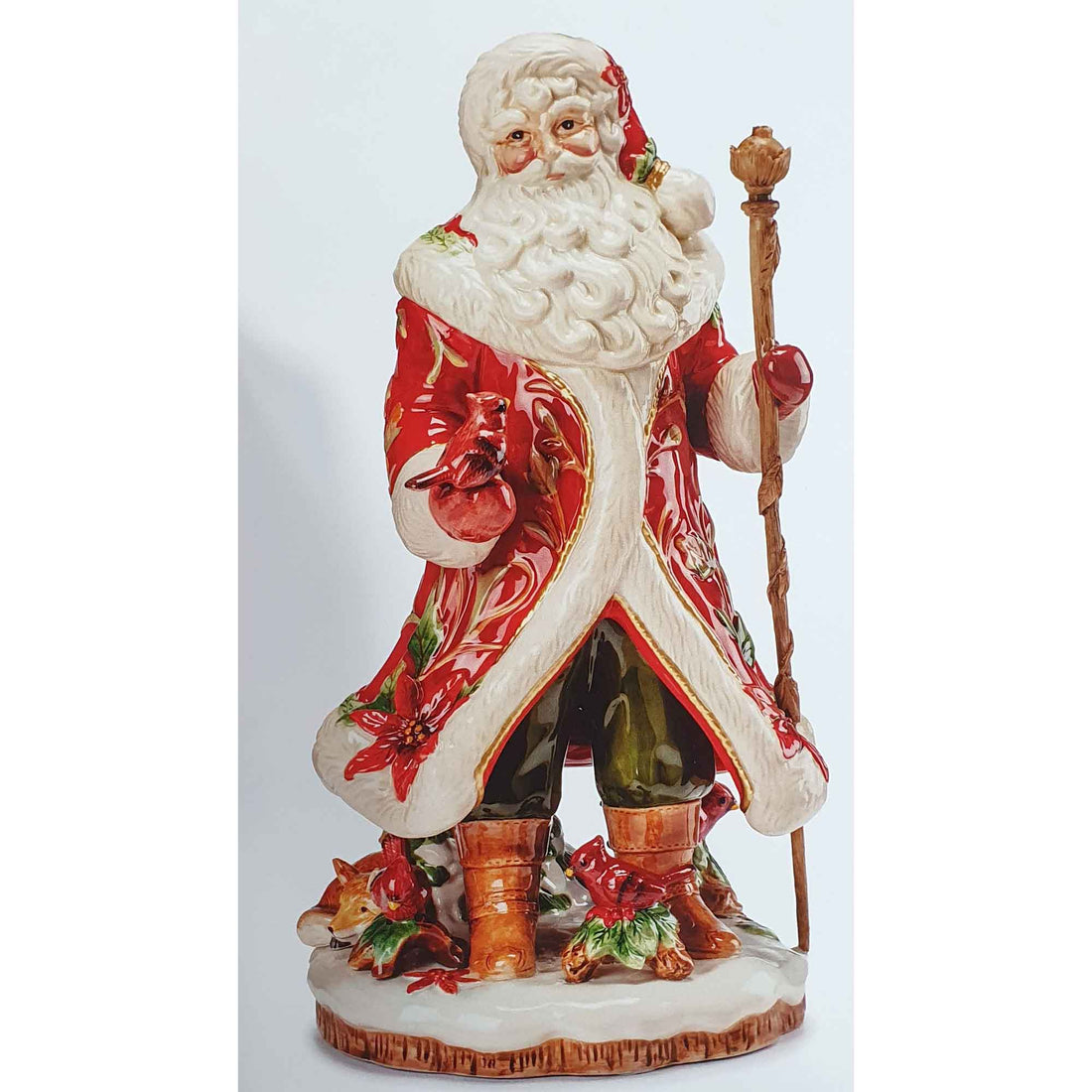 FITZ &amp; FLOYD Figura Statua Babbo Natale Decorazione 48cm Porcellana