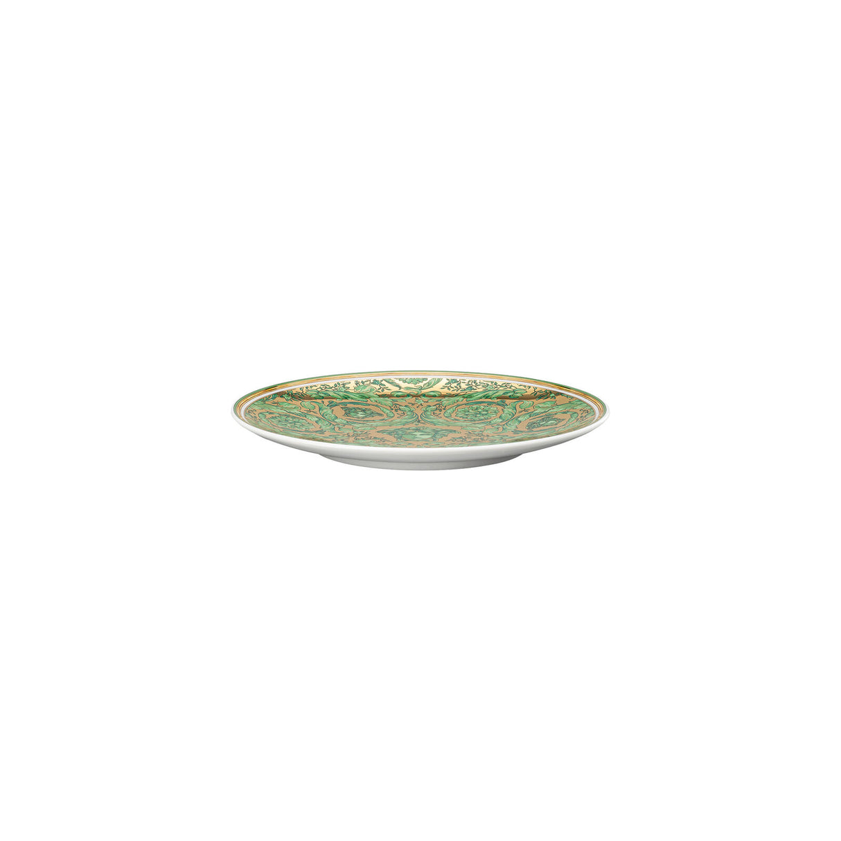 VERSACE Medusa Garland Verde e Oro Piatto 17cm Porcellana