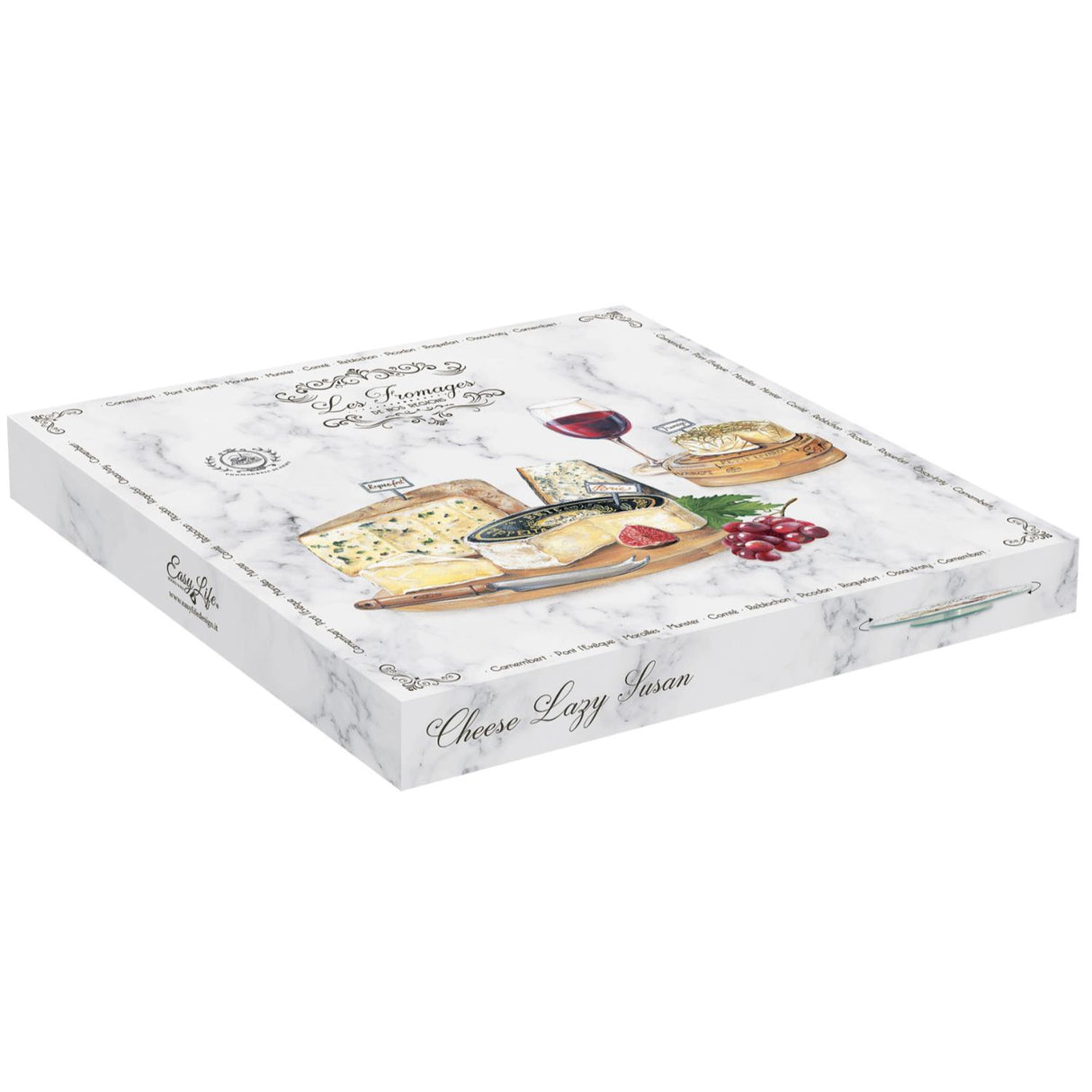 EASY LIFE Piatto Girevole Servi Formaggio per Aperitivo 32cm Porcellana