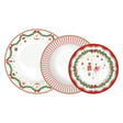 Servizio piatti Magie de Noel Easy Life in porcellana con decori natalizi