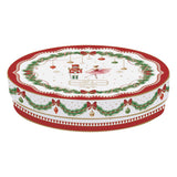 EASY LIFE Magie de Noel Piatto Dolce Natalizio Set 4 Pezzi 19cm Porcellana