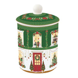 EASY LIFE Festive Avenue Barattolo Biscottiera Natalizia 11,5x18cm Porcellana