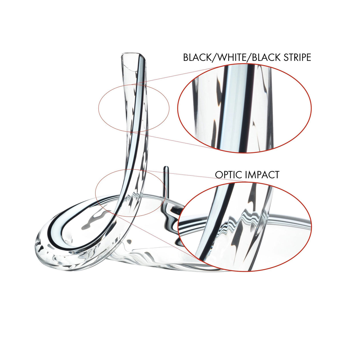 RIEDEL Mamba Ottico Decanter 1,5 Litri Cristallo Fatto a Mano Black White