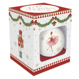 EASY LIFE Magie de Noel Addobbo Pallina di Natale Ballerina 7cm Porcellana