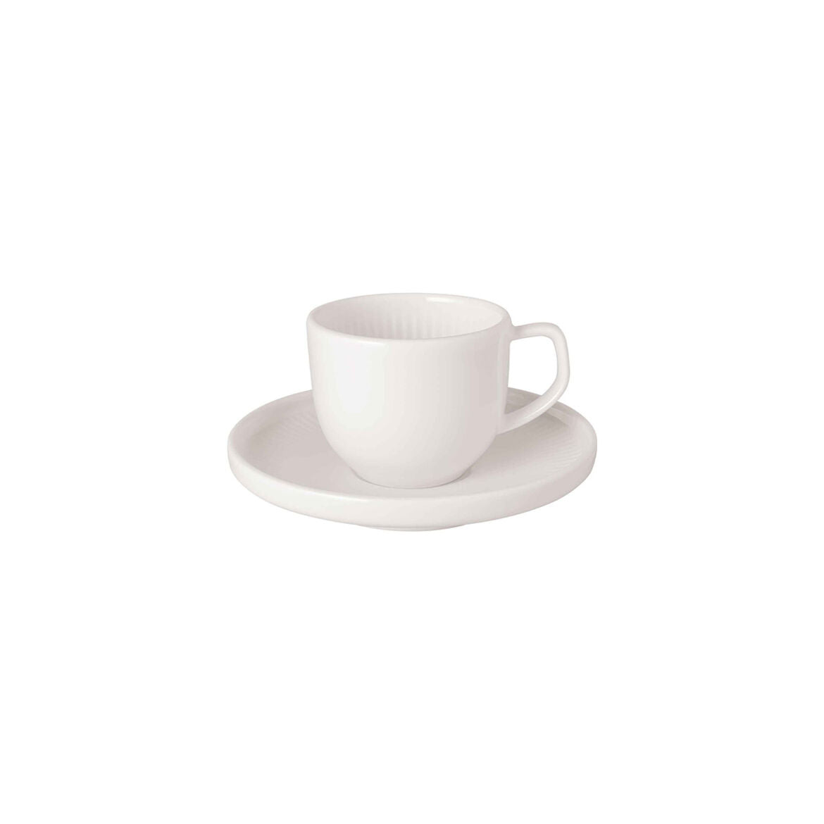 VILLEROY &amp; BOCH Afina Espresso Coffee Cup 50ml with Saucer 11.5cm White Premium Porcelain