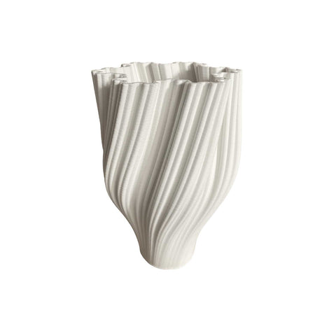 Vaso 3D Forme Palais Royal in porcellana bianca 32 cm design moderno