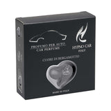 HYPNO CASA Profumatore Deodorante per Auto Luxury Cuore Grigio Cuore di Bergamotto