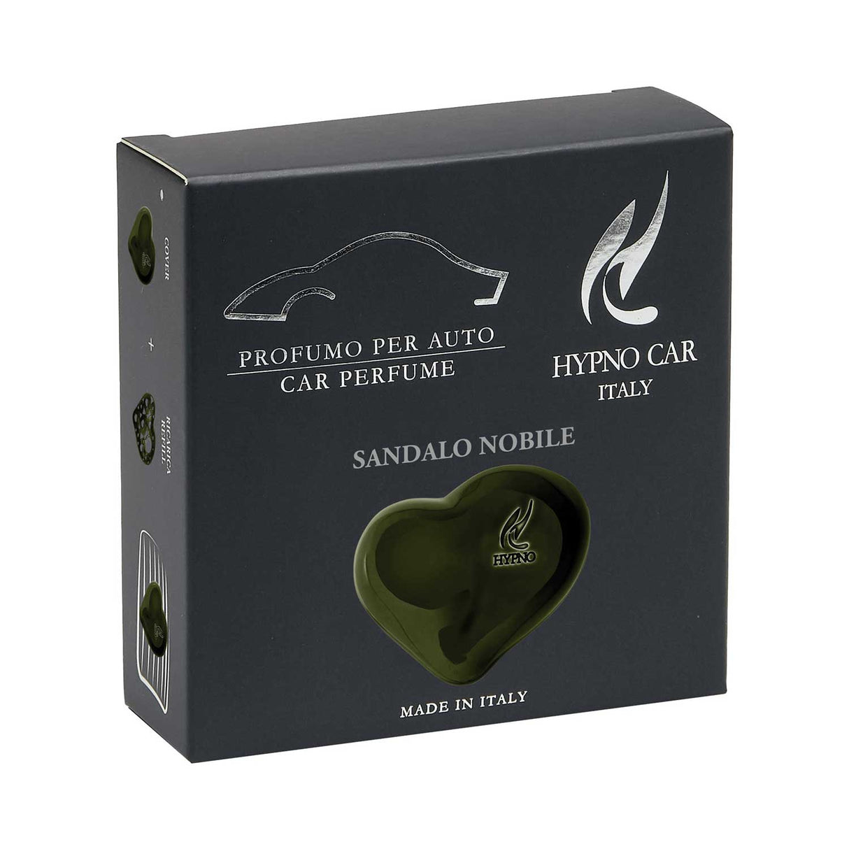 HYPNO CASA Profumatore Deodorante per Auto Luxury Cuore Verde Sandalo Nobile