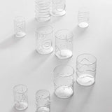 ICHENDORF Decò Set 6 Bicchieri Acqua 300ml Vetro Borosilicato