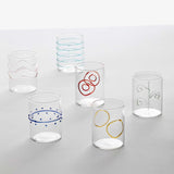 ICHENDORF Decò Arlecchino Set 6 Bicchieri Acqua 300ml Vetro Borosilicato