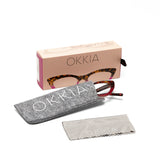 OKKIA Adriana Cat Eye Occhiali da Lettura Donna Avana Rosa +3.00
