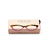 OKKIA Adriana Cat Eye Occhiali da Lettura Donna Avana Rosa +3.00