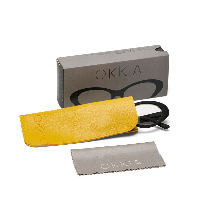 OKKIA Lina Small Cat Eye Occhiali da Lettura Donna Avana +2.50