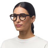 OKKIA Zeno Round Occhiali da Lettura Unisex Avana +2.50